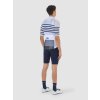 Pánský cyklo dres AUDAX MONA V2 White Navy blue stripe Bílá s proužky námořní modré