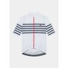 Pánský cyklo dres AUDAX MONA V2 White Navy blue stripe Bílá s proužky námořní modré