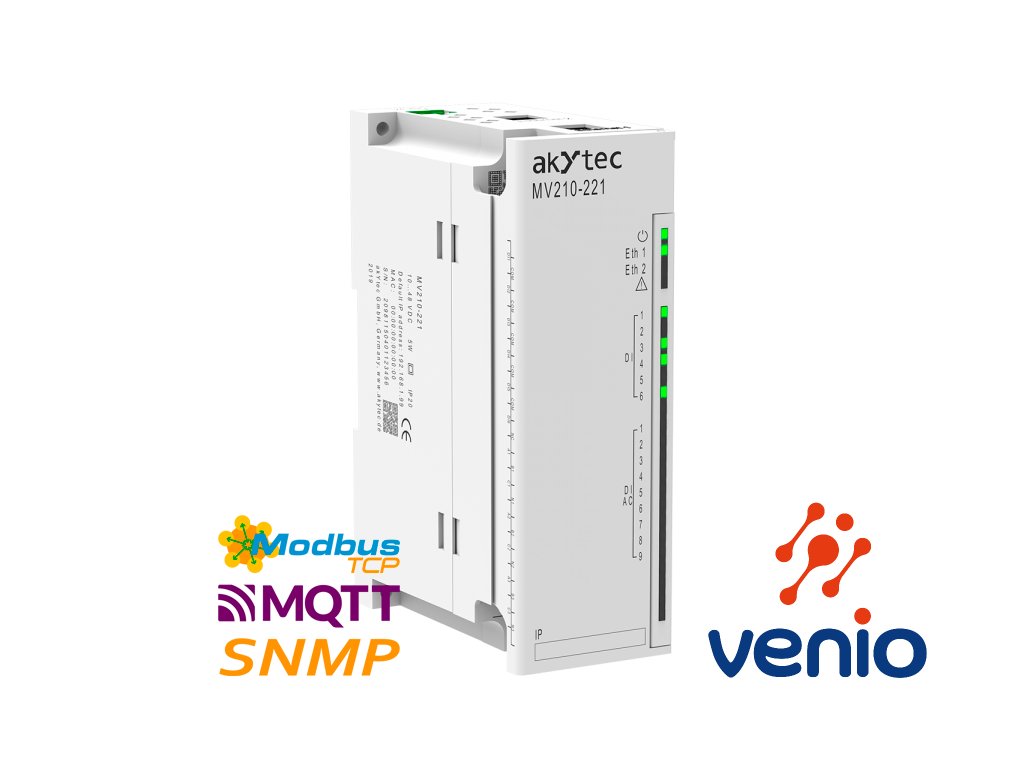 MV210 221 ethernet modbus tcp digitalny vstupny modul 6DI spinaci kontakt NPN, 9DI 230VAC MQTT SNMP