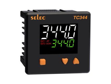 TC344CX regulator teploty s bielymi cislicami