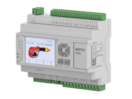 PR205 programovatelne rele s grafickym farebnym displejom na DIN listu