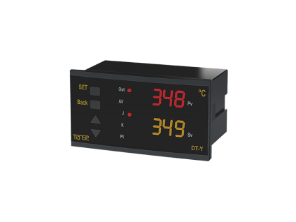DT Y regulátor teploty do panelu 96x48 mm vstup RTD Pt100, TC J,K,T,S,R, PID