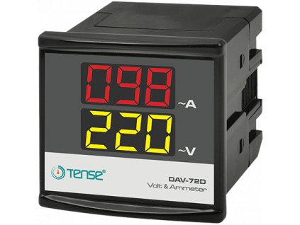 jednofázový multimeter na panel DAV 72D voltmeter a ampérmeter
