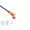 EVC005 kabel s konektorom M12 4pin samica uhlovy 90°, 5m 4x0,34mm2 foto