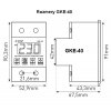 rozmery Monitorovacie relé nadpätia a podpätia 1 fázy 230V GKE 40 s vypínaním do 40A
