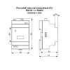rozmery IC3 prevodnik seriovej zbernice RS232 RS485 24VDC alebo 230VAC