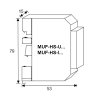 rozmery prevodnik teploty na DIN listu MUF HS s vystupom 0 10V alebo 4 20mA pre snimace Pt100 Pt1000