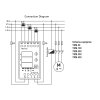schema zapojenia nadprudove trojfazove rele TRM 50, TRM 100, TRM 200, TRM 300, TRM 400 bp