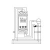 schema zapojenia DT 321DIN regulator teploty ohrevu a chladenia na DIN listu
