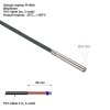 PT100A6X50X2MPVC3 Snimac teploty Pt100A 6x50mm PVC kabel 2m 3 vodic IP68 35°C +105°C