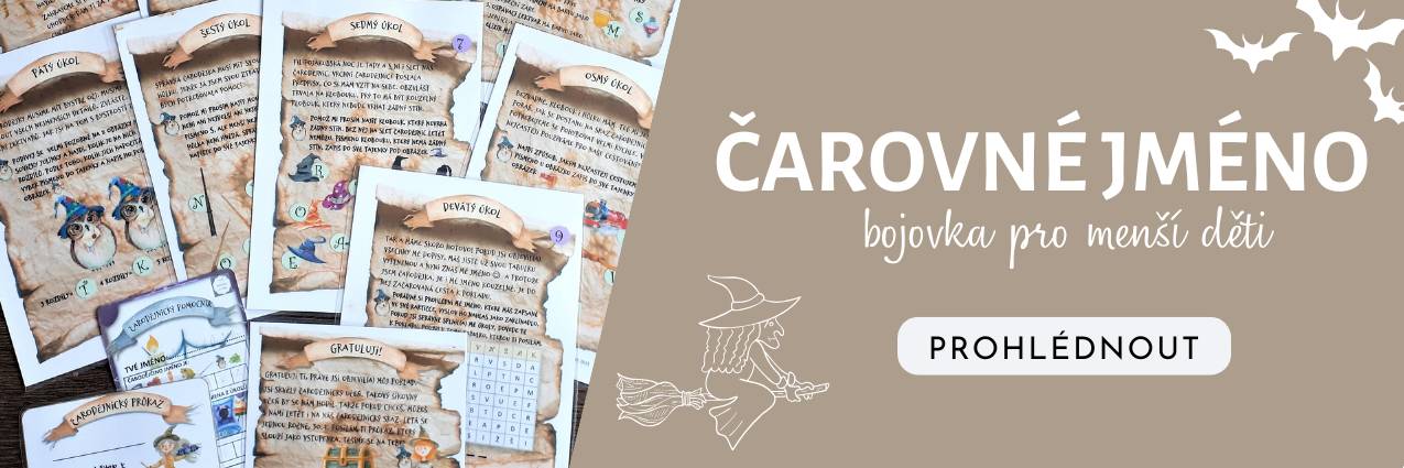 čarodějnická bojovka pro menší děti - ČAROVNÉ JMÉNO