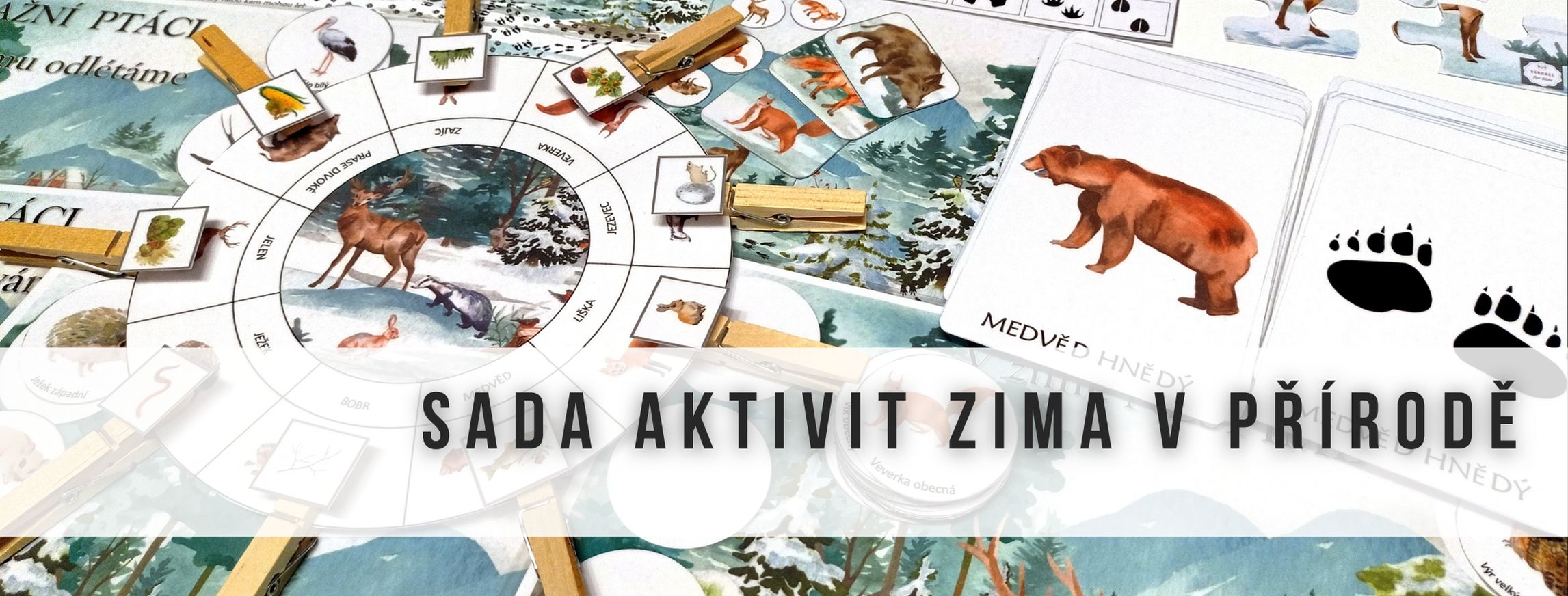 zima v přírodě sada 8 aktivit