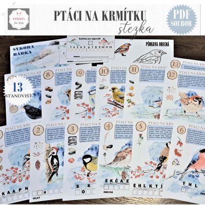 ptaci na krmitku stezka pro děti