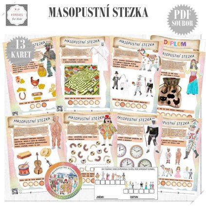 masopustní stezka s tajenkou pro deti od 5 let