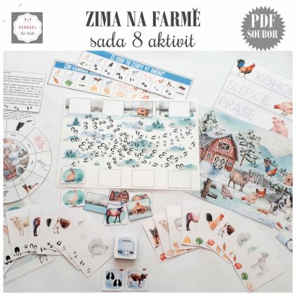 zima na farmě sada zimní aktivity pro deti verdael