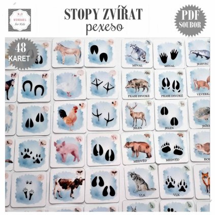 stopy zvířat aktivity pro deti verdael
