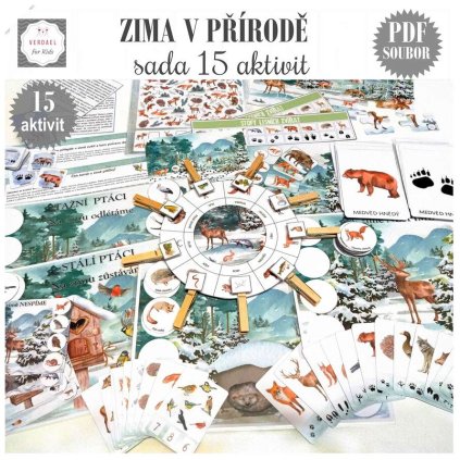zima v prírodě sada zimních aktivit pro deti verdael