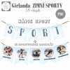 girlanda zimni sporty hokej biatlon krasobrusleni skeleton snowboarding