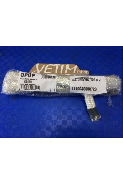 H 424V šňůra 2x1cm čistících dvířek 136cm