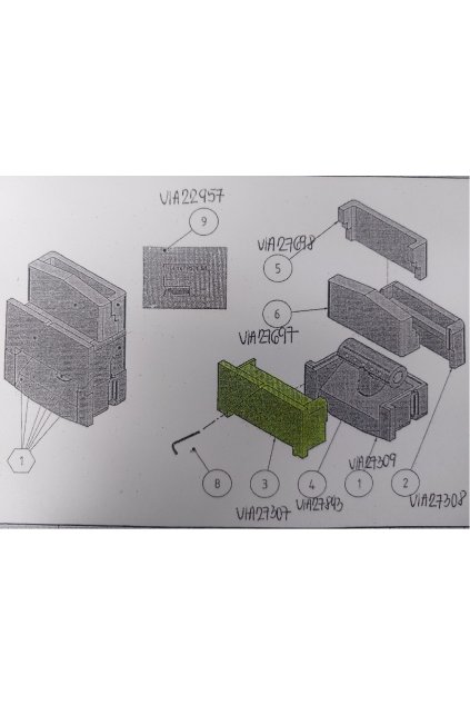U32 5-7čl. U38-U68 5čl. vyzdívka střední přední /starý kod 22950/