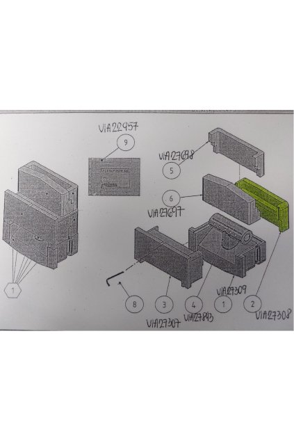 U32 5-7čl. U38-U68 5čl. vyzdívka střední zadní /starý kod 22951/