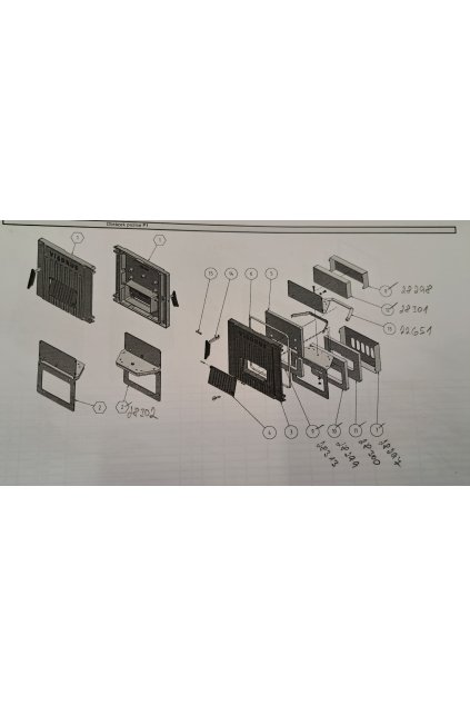 šňůra těsnící přepážky přikládacích dvířek 18mm /440mm/U22Economy/