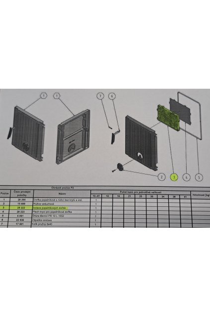 U22 Economy izolace popelníkových dvířek