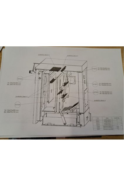 H 425 EKO U sada podložných plechů (dříve středová výztuha viz. druhé foto)