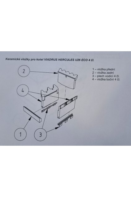 Náhradní díl sada tvarovek na U26 ECO  4 článek/POŠTOVNÉ Kč 350,- POZOR