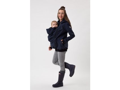 Navy Babywearing softshell jacket EVEREST FRONT⁄BACK02