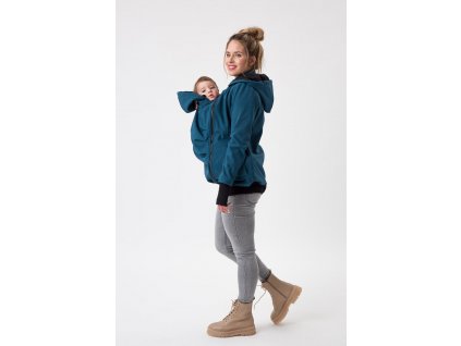 Fun2bemum babywearing softshell jacket maternity petrol green ciazowa kurtka do noszenia butelkowa zielen 2