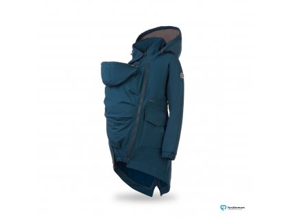 Fun2bemum parka babywearing softshell jacket kurtka do noszenia ciazowa maternity petrol butelkowa zielen