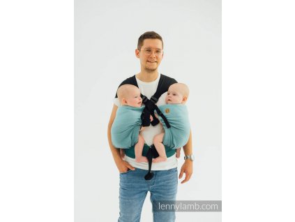 LennyTwin dvojčecí rostoucí nosítko little herringbone ombre green6