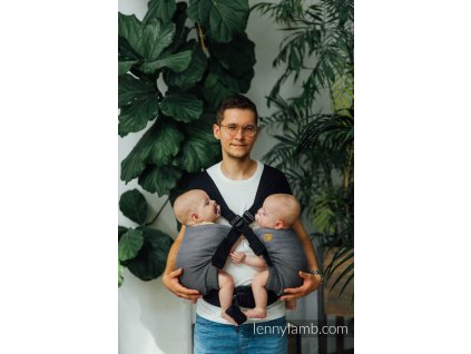 LennyTwin dvojčecí rostoucí nosítko little herringbone ombre grey8