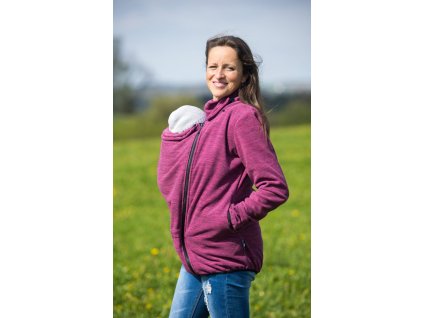 nosici fleecova mikina angel wings ruzova s limcem scaled