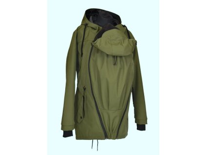 Softshellová nosící parka pro přední nošení oliva JARO⁄PODZIM1