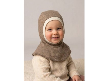 detska zimni merino kukla bumbalka bezovo hnedy melir sv sedy melir