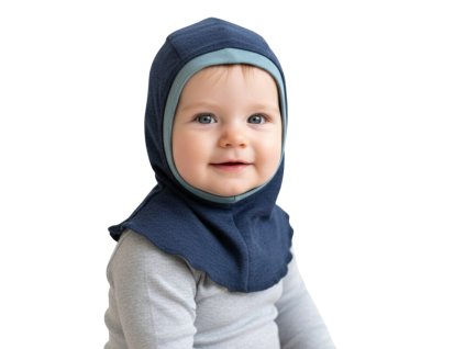 detska merino kukla blatne modry melir mentolova modra