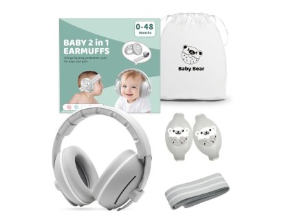 12607 20 sluchatka 2v1 bear grey
