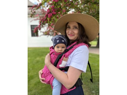 Nosítko Kavka Multi Age Pro Sweet Pink Braid Linen⁄Bamboo+slintáčky