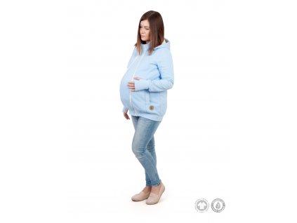 Fun2bemum bluza ciazowa do noszenia dziecka babywearing sweatshirt jeans blue niebieski2