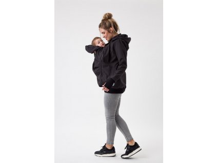 Fun2bemum babywearing softshell jacket everest maternity black kurtka ciazowa do noszenia dzieci czarna 2