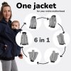 Navy Babywearing softshell jacket EVEREST FRONT⁄BACK07