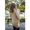 Nosící jednobarevná mikina s širokým nápletem dlouhá warmkeeper béžová2