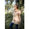 Nosící jednobarevná mikina s širokým nápletem dlouhá warmkeeper béžová3