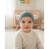 Dětská merino čepice Báb - mentolová modrá