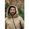 Asymmetrical Hoodie Beige with Jurassic Park Ice Desert15