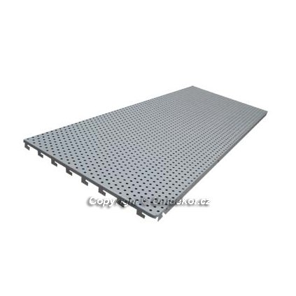 Zadní panel děrovaný tvar "S" 625x200x1mm