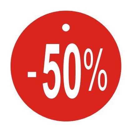 Visačky "-30%", červená barva, vel.45x55mm