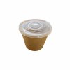 Miska s víčkem 998ml,hnědá,136/101*96mm,25ks/12bal